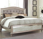 Bling Game Metallic Platinum King Panel Bed