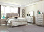 Bling Game Metallic Platinum King Panel Bed