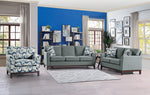 Blue Lake Gray Fabric Loveseat with 2 Pillows