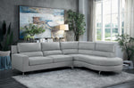 Bonita 2-Pc Gray Fabric RAF Sectional Sofa