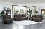 Borneo Chocolate Fabric Power Recliner Loveseat