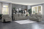 Borneo Mocha Fabric Manual Recliner Loveseat w/Console