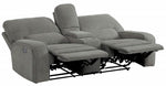 Borneo Mocha Fabric Power Recliner Loveseat w/Console