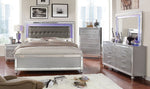 Brachium Dark Gray/Silver Cal King Panel Bed