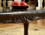 Brampton 3-Pc Espresso Faux Marble Table Set