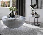 Brancaster Aluminum Round Coffee Table with Storage Lid