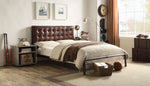 Brancaster Vintage Brown Top Grain Leather Queen Bed