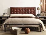 Brancaster Vintage Brown Top Grain Leather Queen Bed