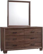 Brandon Medium Warm Brown Wood 6-Drawer Dresser