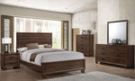 Brandon Medium Warm Brown Wood King Panel Bed