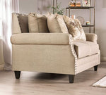 Briana Beige Chenille Sofa (Oversized)