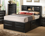 Briana Black Wood King Platform Storage Bed