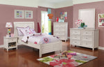 Brogan Antique White Wood Twin Bed