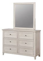 Brogan Antique White Wood/Glass Dresser Mirror