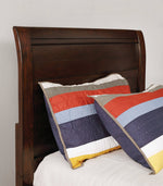 Brogan Brown Cherry Wood Twin Bed