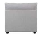 Cambria Grey Linen-Like Fabric Armless Chair