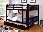 Cameron Dark Walnut Full Bunk Bed w/ Trundle