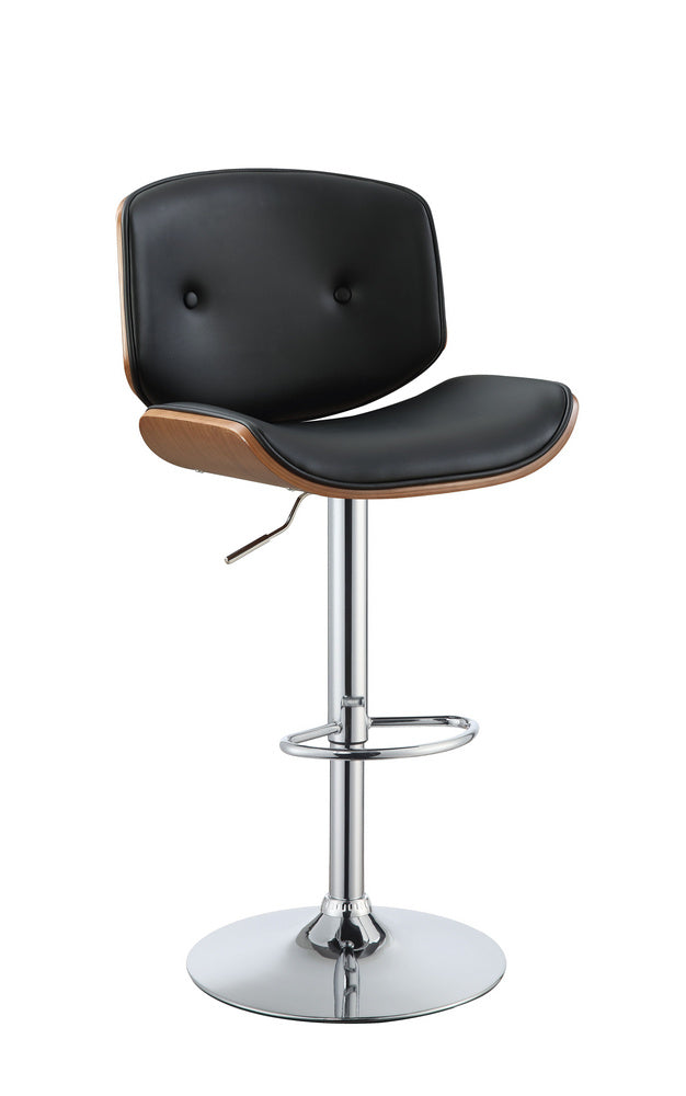 Camila Black PU Leather Adjustable Stool