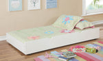 Canberra-II White Wood Twin Bunk Bed w/Trundle