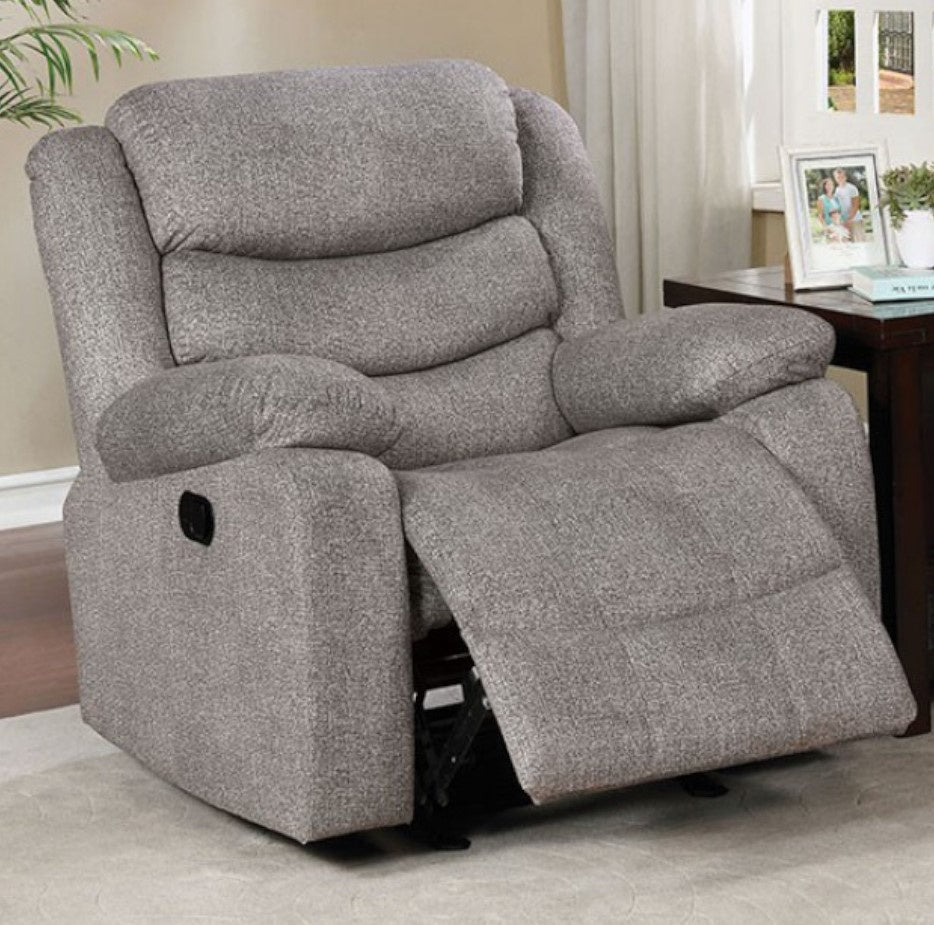 Castleford Light Gray Fabric Manual Recliner