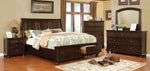 Castor Brown Cherry Cal King Bed (Oversized)