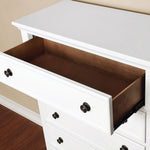 Castor White Solid Wood Chest