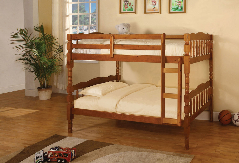 Catalina Oak Twin over Twin Bunk Bed