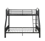 Cayelynn Black Metal Tube Twin/Full Bunk Bed