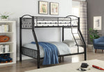 Cayelynn Black Metal Tube Twin/Full Bunk Bed