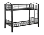 Cayelynn Black Metal Tube Twin/Twin Bunk Bed