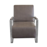 Century Elephant Grey Bonded Leather Accent Chair