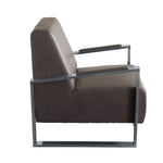 Century Elephant Grey Bonded Leather Accent Chair