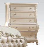 Chantelle Pearl White Wood 5-Drawer Chest