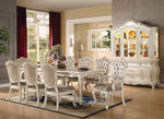 Chantelle Pearl White Wood Buffet & Hutch with Touch Light