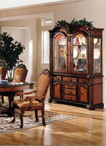 Chateau De Ville Cherry Wood/Glass Buffet with Hutch