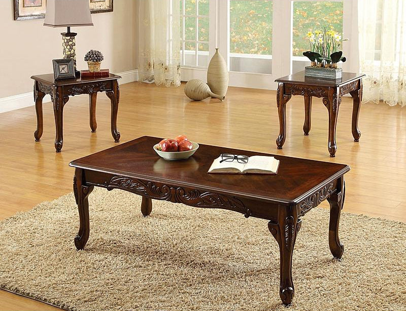 Cheshire 3-Pc Dark Cherry Wood Table Set