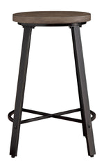 Chevre 2 Brown Wood/Dark Gray Counter Height Stools