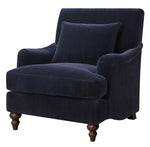 Chiara Midnight Blue Fabric Accent Chair