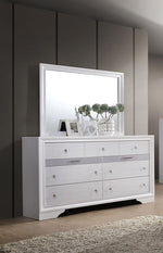 Chrissy White Solid Wood Mirror