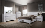 Chrissy White Solid Wood Queen Bed