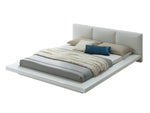 Christie White Wood Low Profile Queen Bed