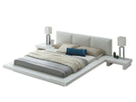 Christie White Wood Low Profile Queen Bed