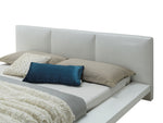 Christie White Wood Low Profile Queen Bed