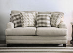 Christine Light Gray Fabric Loveseat