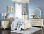 Cinderella Antique White/Grey Wood 7-Drawer Dresser