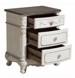 Cinderella Antique White/Grey Wood Nightstand