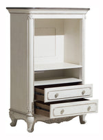 Cinderella Antique White/Grey Wood TV Armoire