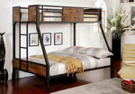 Clapton Black Metal Twin/Full Bunk Bed