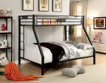 Claren Black Metal Twin XL/Queen Bunk Bed