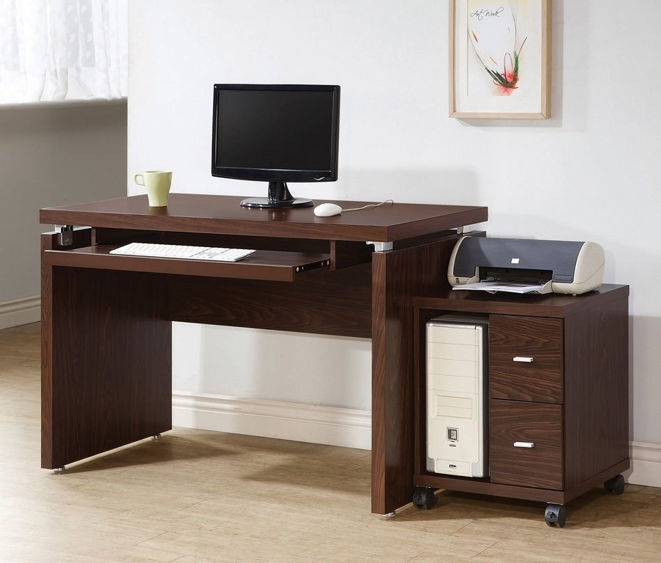 Russell 2-Pc Medium Oak Wood Office Set